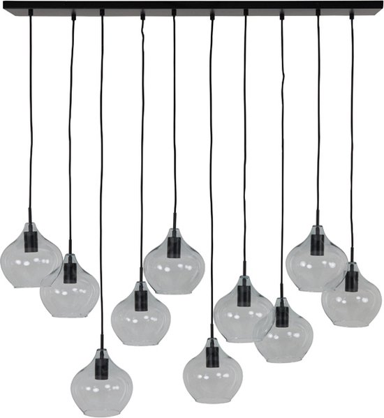 Light & Living Hanglamp Rakel - 10-Lamps - Mat Zwart