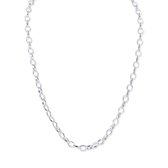 Silventi 9SIL-23018 Zilveren Ketting Ovaal - 45cm - 9x6,5mm - 925 - Zilver