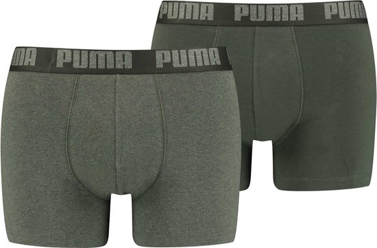 Puma - Basic Boxer 2-Pack - Ondergoed - S - Groen