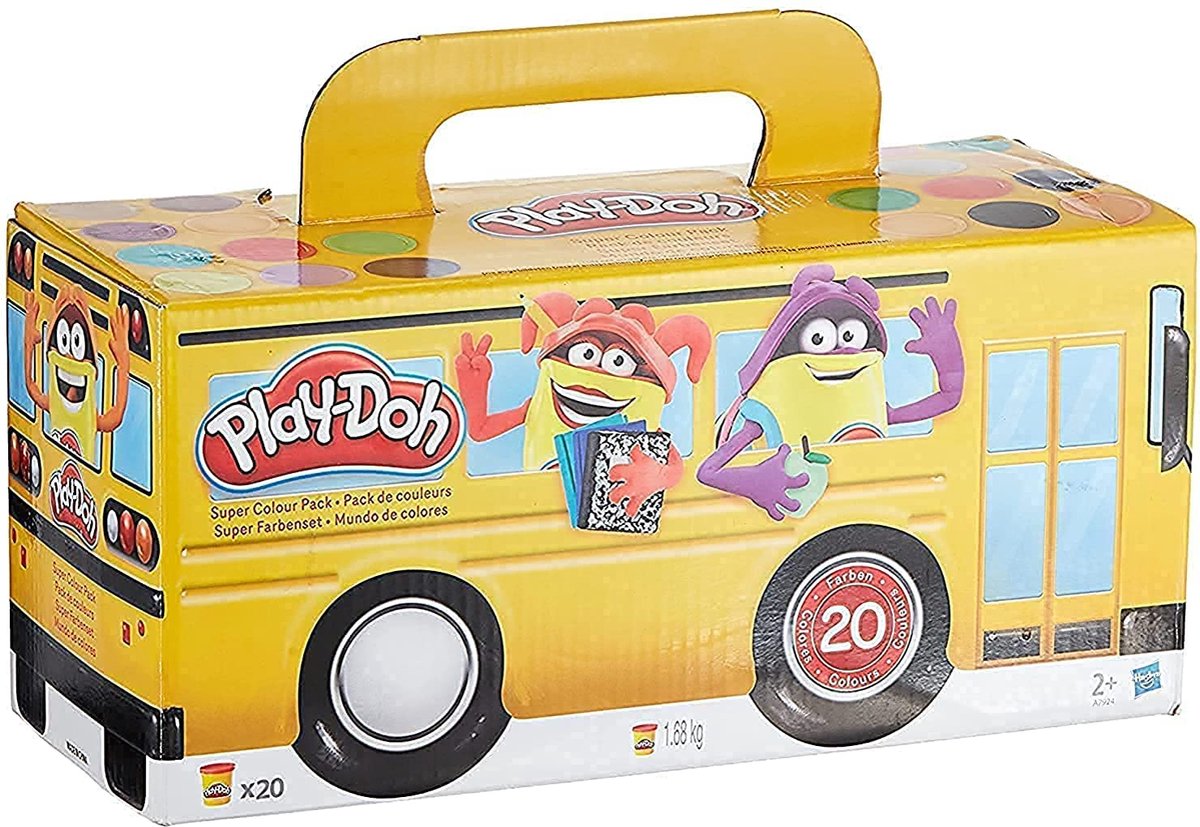 Pots de Pate A Modeler Play-Doh - Super couleurs - 20 pièces - Pâte à  Modeler
