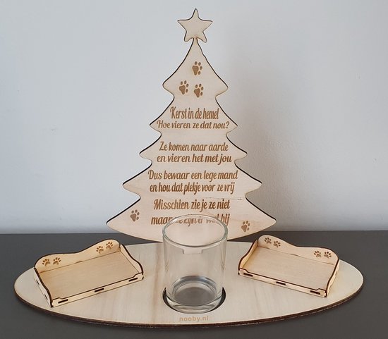 Waxinehouder - Kerst in de Hemel - Dieren - 2 Mandjes - Dieren Kerstboom