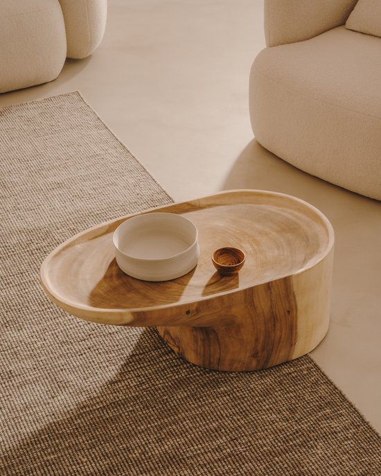 Kave Home - Witte keramische Macae-tafelschaal, groot Ø 30 cm