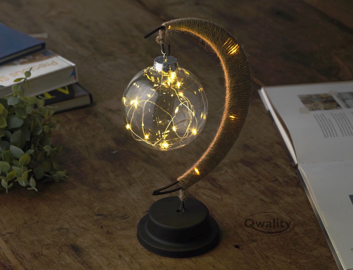 Maannachtlamp – Nachtlampje – Magische Lamp - Nachtlamp voor Volwassenen - Nachtlampje voor kinderen – Magisch Nacht lampje - Kerst Decoratie– Qwality