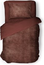 Eleganzzz Dekbedovertrek Flanel Fleece - Rose Brown - Dekbedovertrek 140x200/220cm - 100% flanel fleece - Eenpersoons dekbedovertrekken