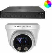 Beveiligingscamera Full Color 4K Ultra HD - Sony 8MP - Set 1x Dome - Wit - Buiten & Binnen - Met Nachtzicht In Kleur - Incl. Recorder & App
