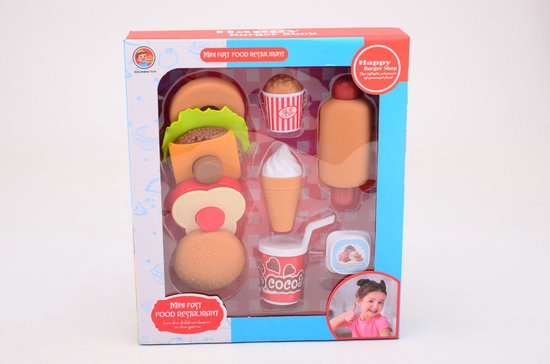 Ensemble de jeu de hamburger, ensemble de pâtisserie pour enfants, ensemble de hamburgers, ensemble de cuisine pour enfants