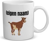 Akyol - geit met hoorn koffiemok - theemok - Geit - geiten liefhebbers - mok met eigen naam - dieren liefhebber - leuk cadeau voor iemand die houdt van geiten - cadeau - kado - 350 ML inhoud