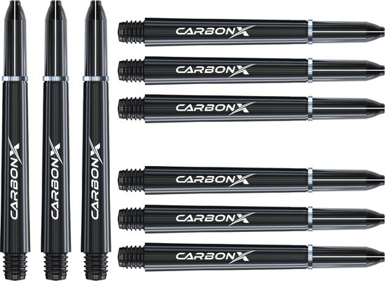 WINMAU - Carbon-X Tussenliggend Dartschahten - 1 sets per pakket (3 Dartschahten in totaal) van Winmau — afbeelding 2