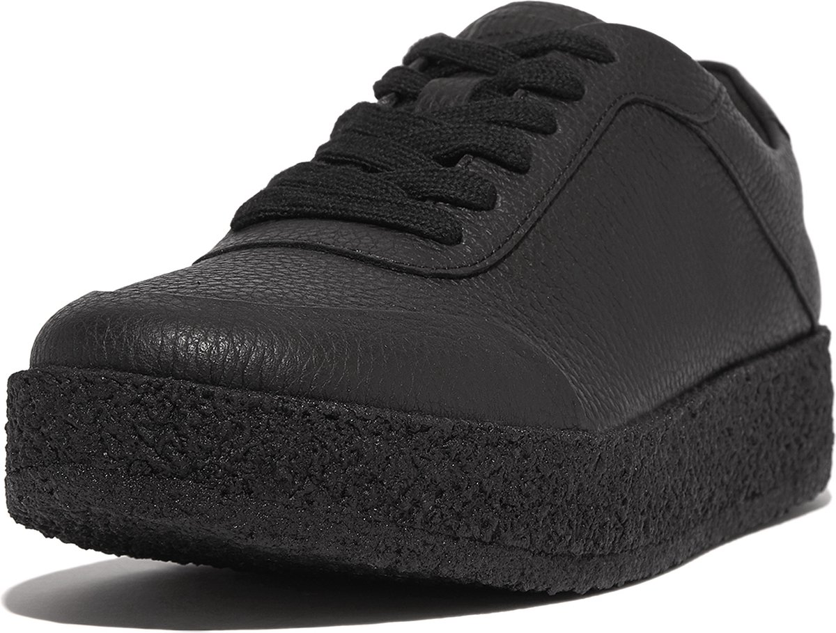 FitFlop Rally Leren Sneakers ZWART