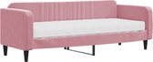 vidaXL - Slaapbank - met - matras - 80x200 - cm - fluweel - roze