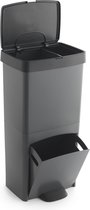 Berner - Poubelle avec 2 ou 3 compartiments au choix - poubelle - tri des déchets - poubelle - poubelle - 70L - Anthracite
