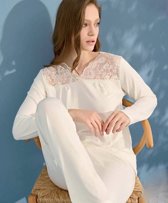 Pyjama Set Inaya / Creme / S/M / 100% Katoen