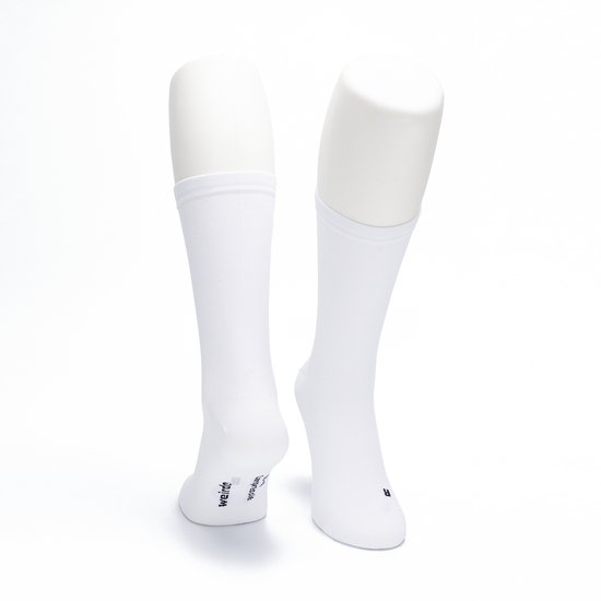 WeirdoSox - Compressie sokken - 22cm Hoog - Steunkousen voor vrouwen en mannen - 1 paar - Wit 43/46 - Ideaal als compressiekousen hardlopen - compressiekousen vliegtuig