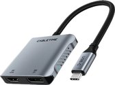 Cabletime - Adaptateur Hub USB-C 4 en 1 - 8K - HDMI - DisplayPort - Dual 4k