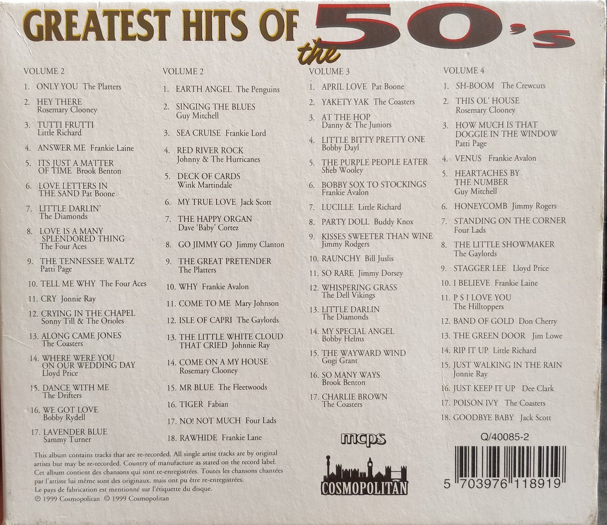 Greatest Hits Of The 50's