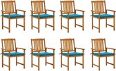 The Living Store Ensemble de chaises de jardin en bois d'acacia - 61 x 57 x 92 cm - Finition huilée
