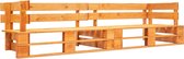 The Living Store Palletbank - Palletmeubelen - 220 x 66 x 55 cm - Geïmpregneerd grenenhout