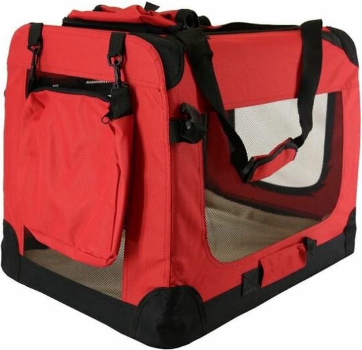 Reisbench Rood XXL (102 cm) - Nylon Softbench - Opvouwbaar - Lichtgewicht Hondenbench - Autobench Transportbox