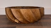 Wartel schaal - middel - teak hout - doorsnede 30cm