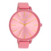 OOZOO Timepieces - Roze schelpkleurige OOZOO horloge met roze schelpkleurige leren band - C11250