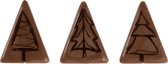 BrandNewCake® Chocolade Decoratie - Kerstbomen Driehoek - 192 Stuks - Chocolade Kerst