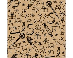 Product afbeelding van Rol Bruin Kraft Papier - Sinterklaas papier - Inpakpapier - 50 cm x 150 meter - 70 grams