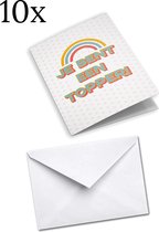 10x Carte de vœux Vous êtes gagnant avec enveloppe - Cartes de vœux de remerciement - Set de Cartes de vœux
