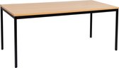 Furni24 Multifunctionele tafel 200 x 80 cm - computertafel - bureau in beuken decor/ zwart