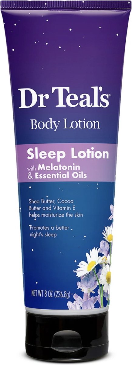 Dr Teal's Sleep Lotion by Dr Teal's 240 ml - Sleep Lotion with Melatonin & Essential Oils Promotes a better night's sleep (Shea butter, Cocoa Butter and Vitamin E