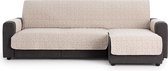 Belmarti® Hoekbank beschermhoes Pure - 240cm breed - Linnen - Hoes voor een chaise longue bank met het relaxgedeelte rechts - van hoogwaardig katoen
