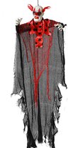 Halloween/horror thema hang decoratie horror clown - enge/griezelige pop - 120 cm