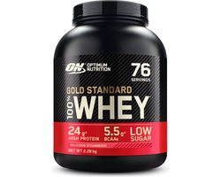 Optimum Nutrition Gold Standard 100% Whey Protein - Delicious Strawberry - Proteine Poeder - Eiwitshake - 71 doseringen (2270 gram)