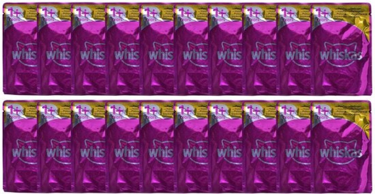 Whiskas - Natvoer - Drankensmaak - 80x85g - Gemakkelijk te Delen