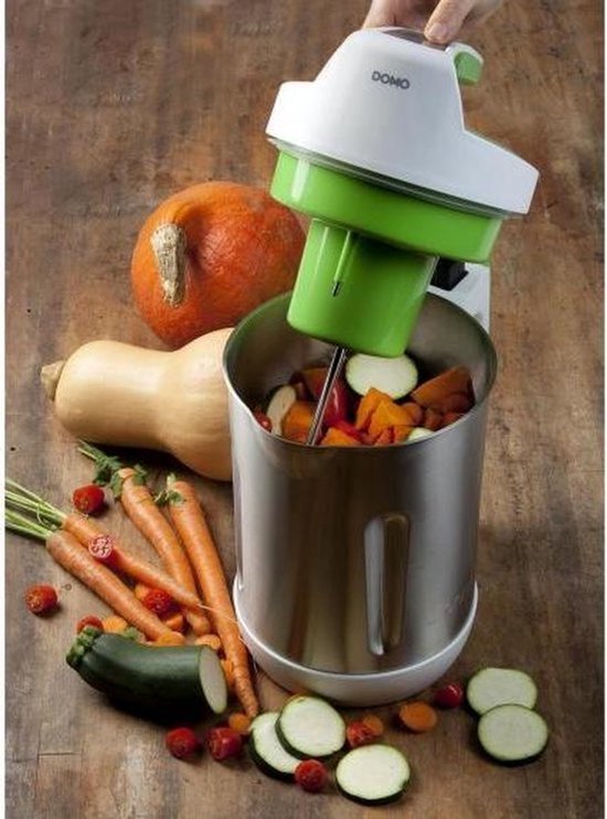 DOMO DO705BL Soepmaker – 2L – 6 programma’s – Blender – RVS – Wit/Groen