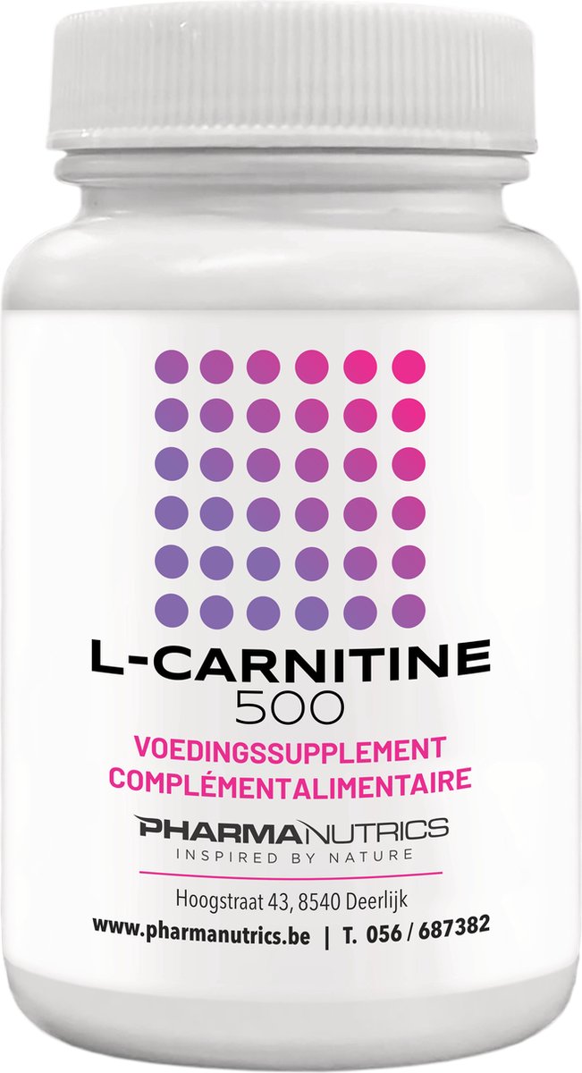 Goedkoopste L-CARNITINE 500 Pharmanutrics 60 tabl - Vetverbrandend - Natuurlijk - Sporters - Voedingssupplement