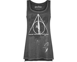 Harry Potter The Deathly Hallows Dames Top - donkergrijs - XXL