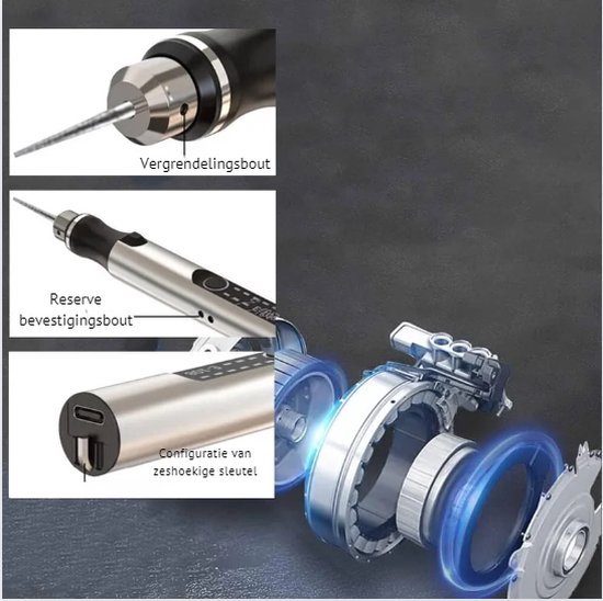 Draagbaar Elektrisch Graveergereedschap USB Oplaadbare Graveerpen Mini Elektrische Graveur Etsmachines Antislip Zilver USB 4,2 V 300 MAh Graveerpen voor Metaal, Glas, Hout