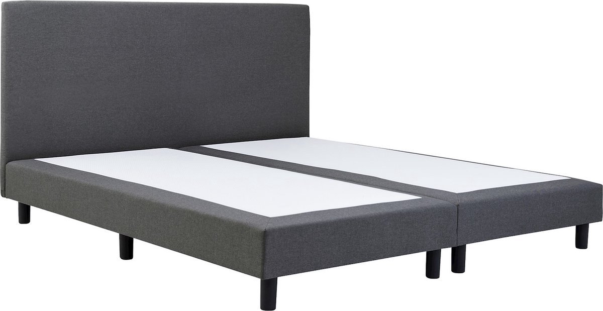 Boxspring Serenity - 70x210 Zonder matras - Antraciet Glad - AVV Matrassen