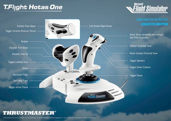 Thrustmaster T.Flight Hotas One - Microsoft Flight Simulator Edition - Flight Stick & Throttle - Xbox Series X|S / PC