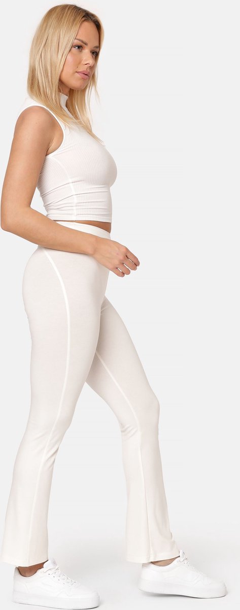 Bellivalini Dames Yogabroek - Sport - Vrijetijdsbroek - Lang - Viscose - Sportbroek - BLV-BLV50-277-YPF - Ecru - XXL van Bellivalini — afbeelding 5