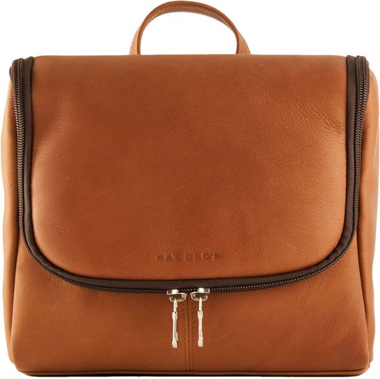 HAROLD'S Cuir Trousse de toilette Country Toilet Bag Cognac Marron clair