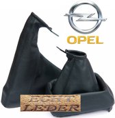 Couvercle de levier de vitesse en cuir véritable avec couvercle de frein à main, adapté à l' Opel Astra G Bj 1998 – 2009