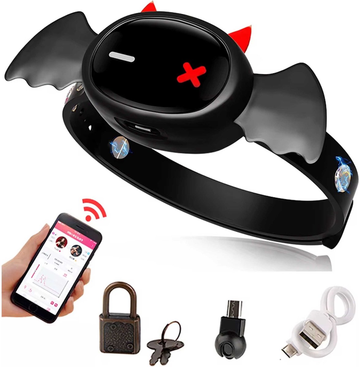 Goedkoopste Bluetooth Elektronische Schok Halsband - App Bestuurbaar - Crawling Functie - BDSM