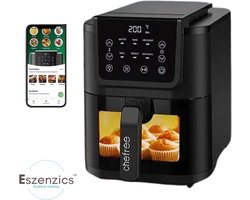 Eszenzics™ Airfryer XXL - Volume 5 liter - 1500 W - 6-in-1 functie - LED touchscreen - Friteuse - Kijkvenster - Verlichting - Bakken - Grillen - Opwarmen - Drogen
