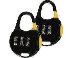 CM Hangslot met code - 2x - cijfer code - gecodeerd slot - lockerslot