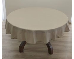 Tafelkleed 180 cm-Rond/Licht Beige