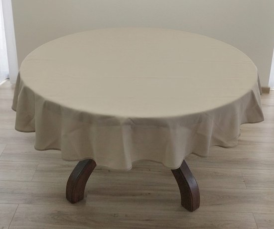 Tafelkleed 180 cm-Rond/Licht Beige
