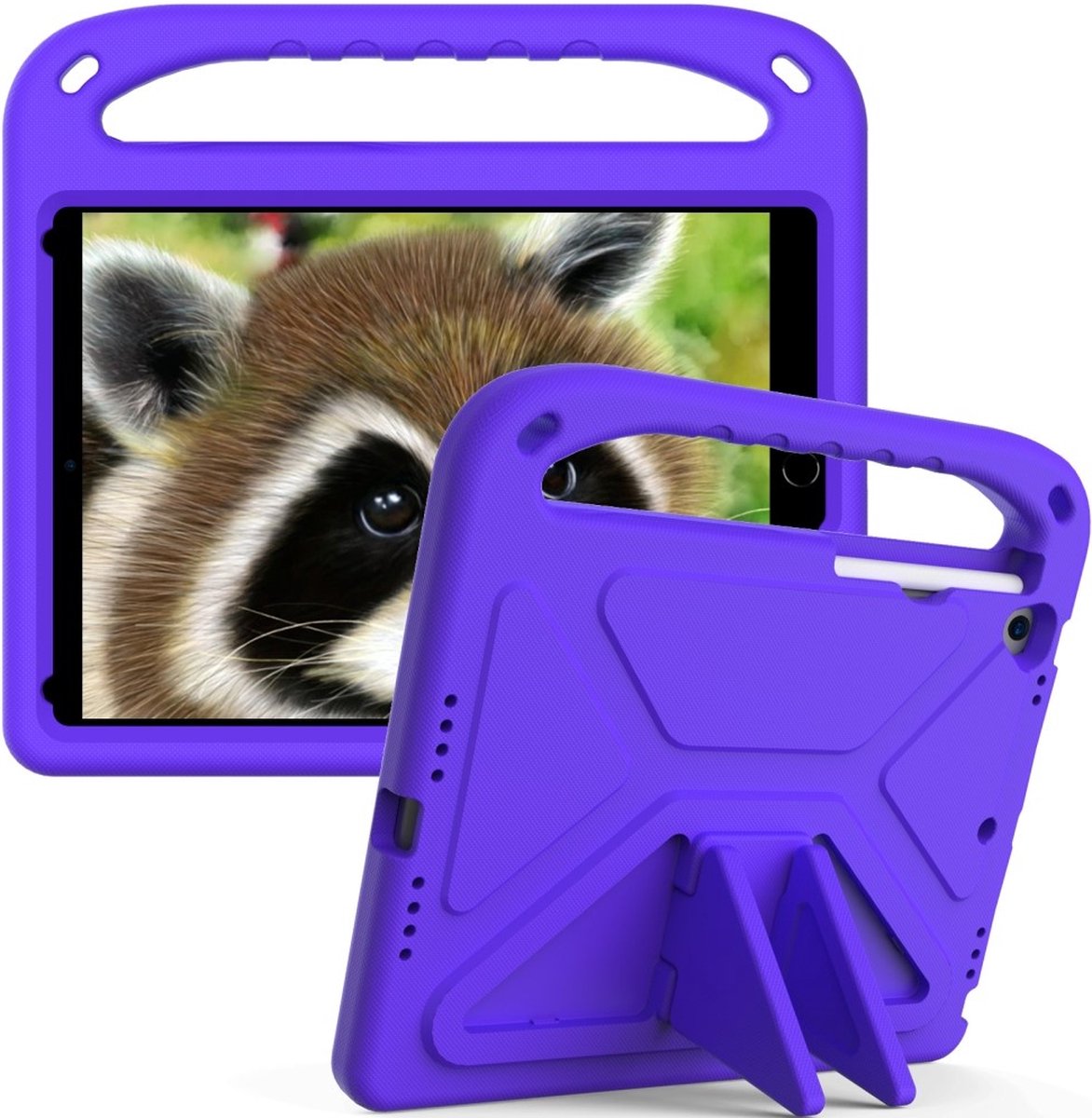 Tablethoes geschikt voor iPad 10.2 Hoesje - ShockProof Kids Case - Paars