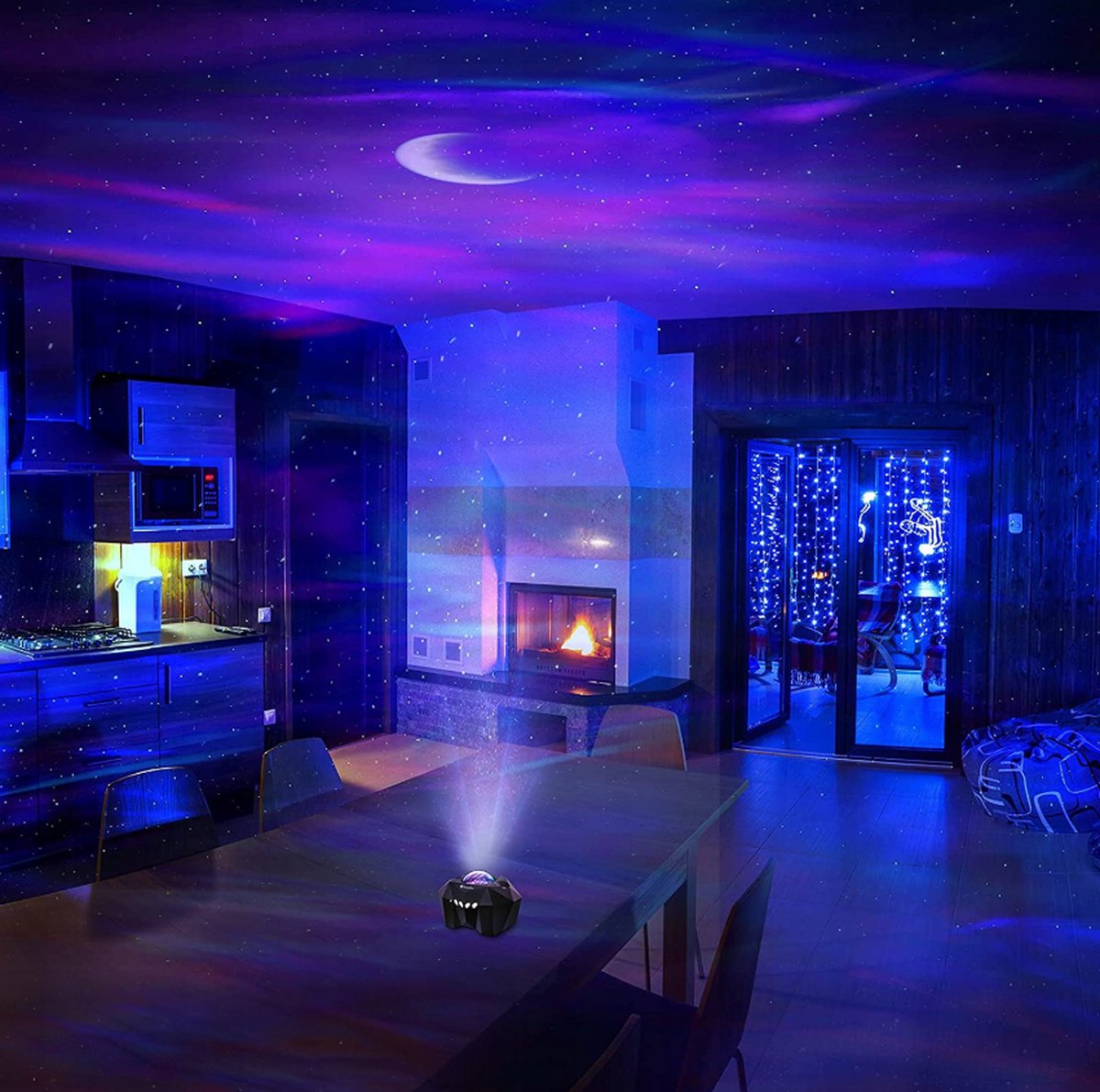 Projector met Poollicht, Sterrenhemel en Maan - Bluetooth Speaker + Afstandsbediening! – foto 3