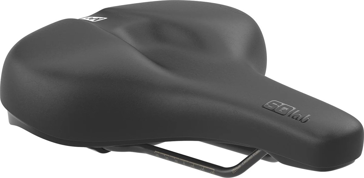 SQLAB Fietszadel 621 M-D Active 2.1 - 21 cm - 85% Drukverlichting – Voor Stadsfietsen – Smalle Zadelneus - 2 Standen Fietszadel - Zadel voor Fietsen - Zwart